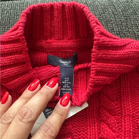 GAP Red Textured Knit Sweater - Picture 3 of 4